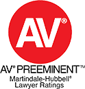 Logo Recognizing The Law Offices of Steven R. Adams's affiliation with Martindale-Hubbell