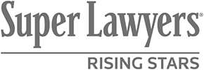Logo Recognizing The Law Offices of Steven R. Adams's affiliation with Super Lawyers Rising Stars