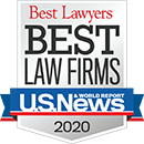 Logo Recognizing The Law Offices of Steven R. Adams's affiliation with US News Best Law Firms 2020